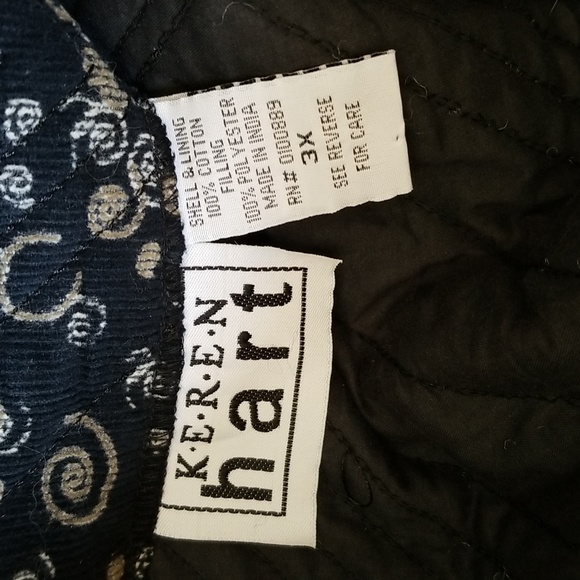 Keren Hart vintage black corduroy quilted vest. Size 3x. - Picture 6 of 7